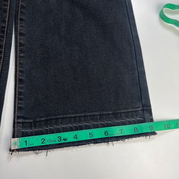 JUDY BLUE Slim Bootcut Jeans Women's Size 13 31 Black Frayed Hem - Picture 11 of 15